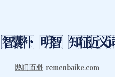 智囊补·明智·知征近义词是什么意思的图片